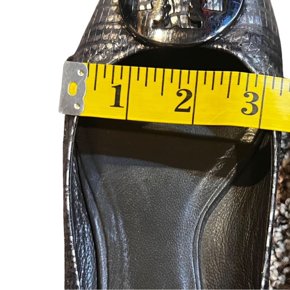 Tory Burch Shoes Espadrilles Flats Snakeskin Leather Metallic Womens Size 7M - Picture 6 of 14